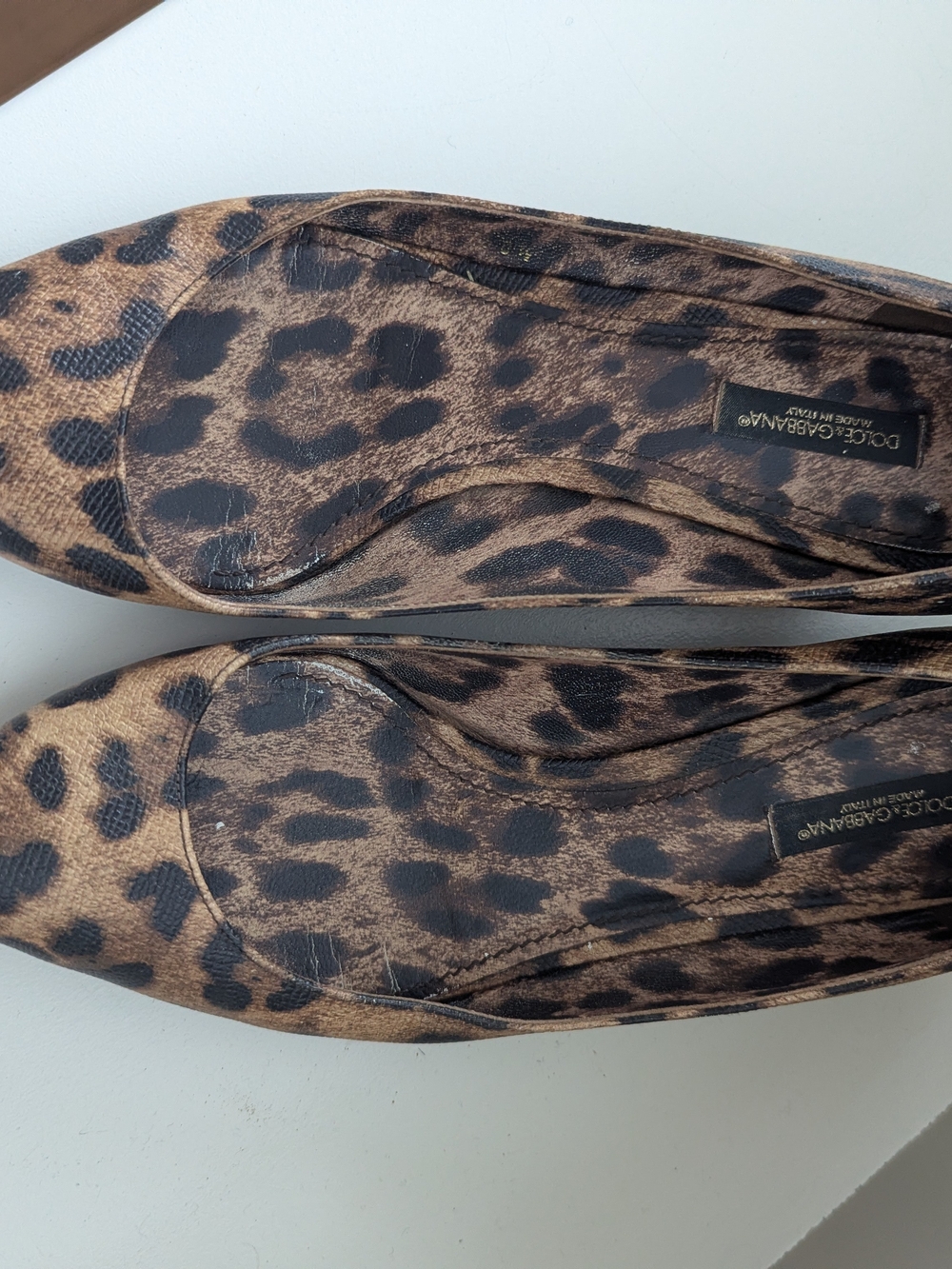 Dolce & Gabbana Leopard-Print Pointed Flats - Brown & Black